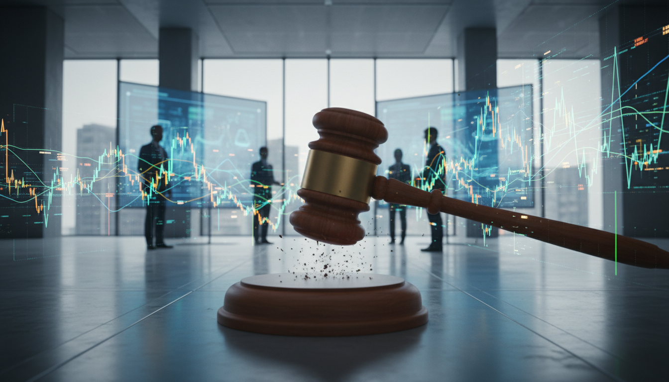 ค้อนผู้พิพากษาในศาล สื่อถึงการต่อสู้ทางกฎหมายของตลาดพยากรณ์ Kalshi ที่อาจถึงศาลฎีกาสหรัฐฯ