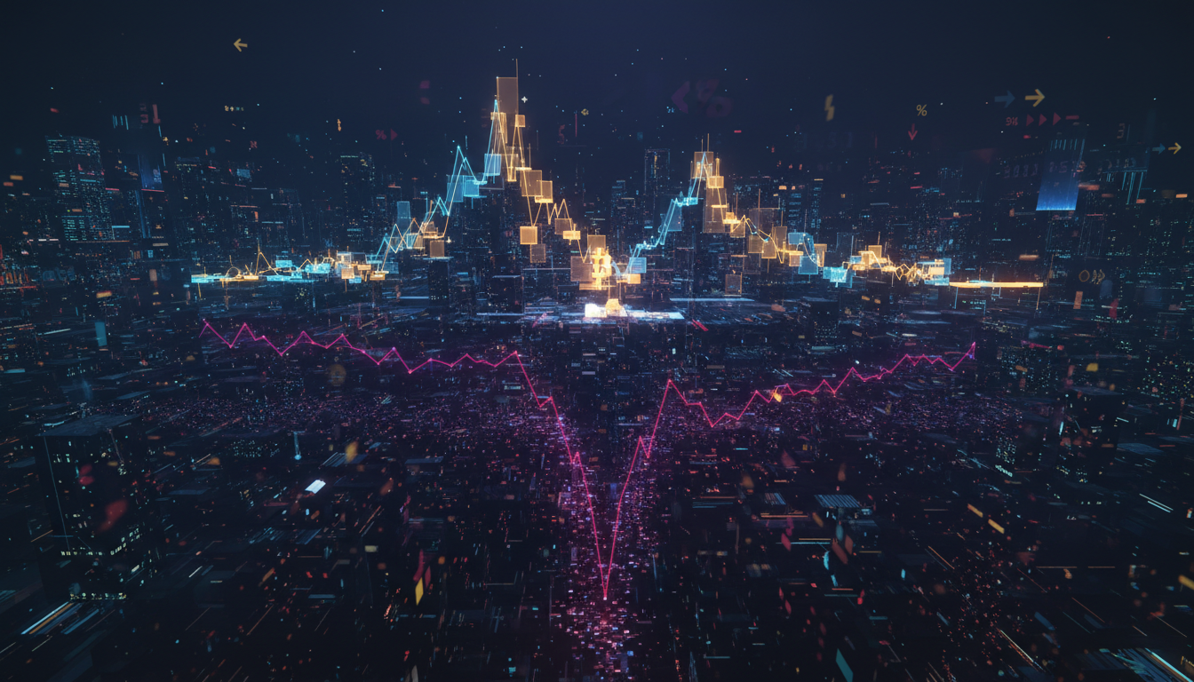 กราฟราคา Bitcoin และอัตรา Funding Rate ที่เป็นลบ แสดงความขัดแย้งในตลาด