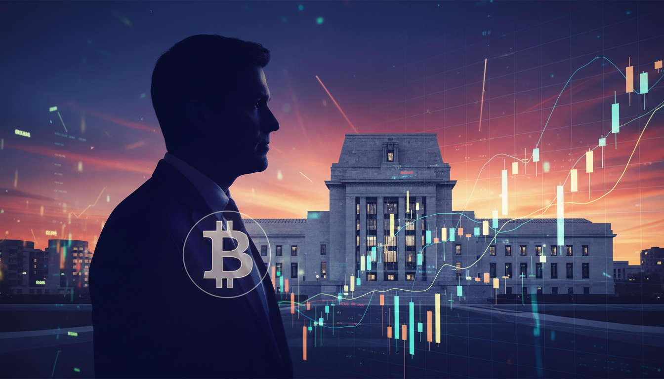 รูปภาพเชิงแนวคิดของ Kevin Warsh ประธาน Fed ในอนาคตที่อาจส่งผลต่อ Bitcoin