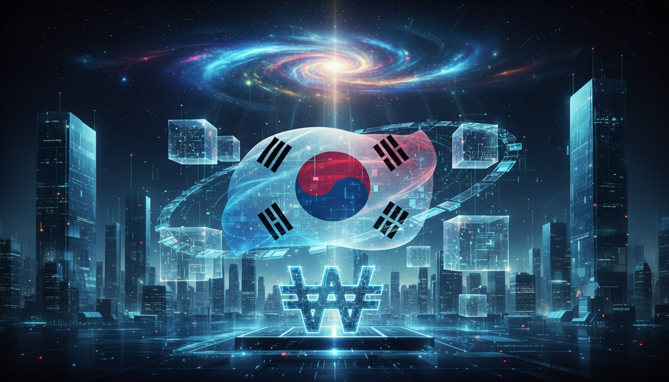 ภาพประกอบแสดงแนวคิดการสนับสนุน CBDC และโทเคนเงินฝากของธนาคารกลางเกาหลีใต้