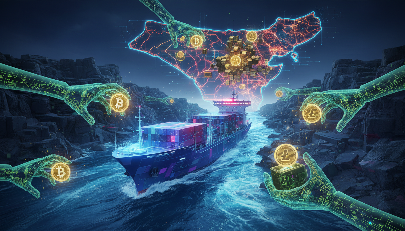 ภาพเรือสินค้าในช่องแคบฮอร์มุซถูกกลุ่มมิจฉาชีพเรียกค่าไถ่คริปโต