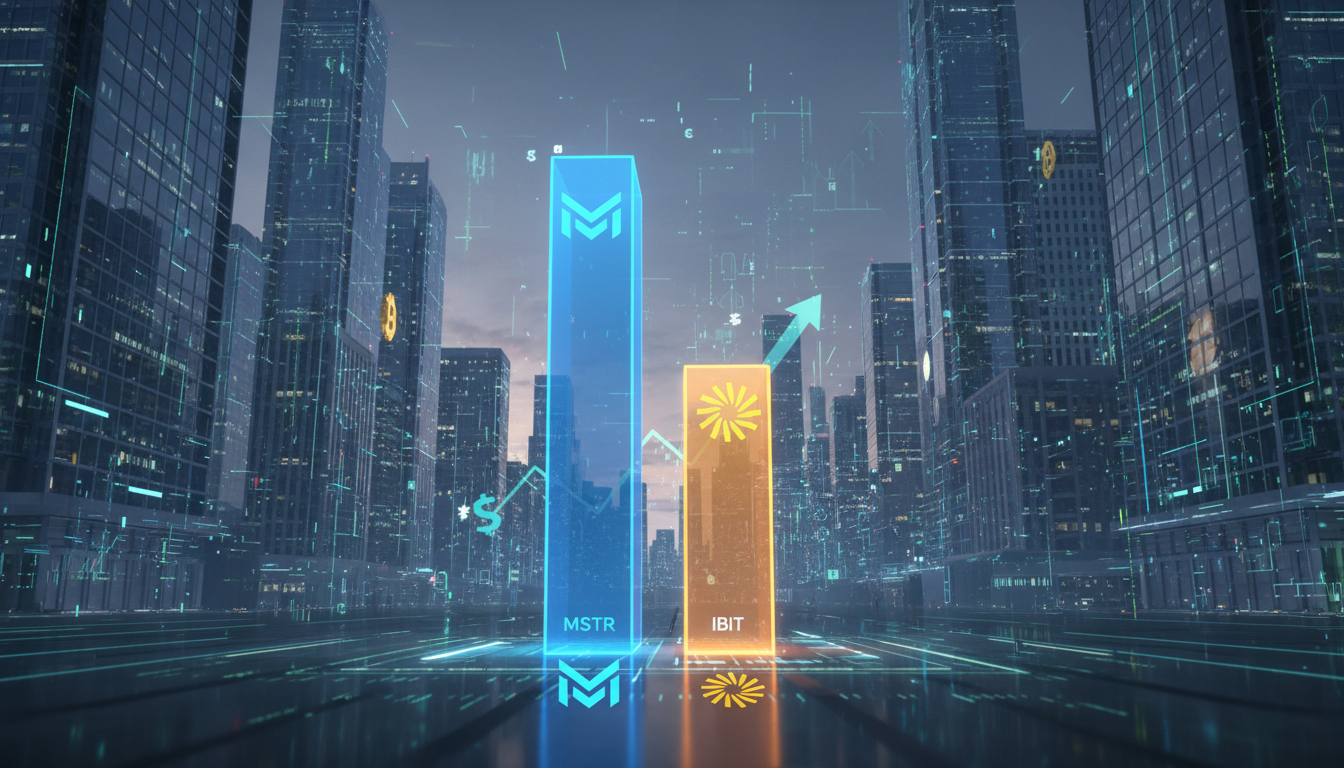 MicroStrategy Bitcoin Holdings แซงหน้า BlackRock IBIT ด้วยกราฟแท่งแสดงการเติบโต