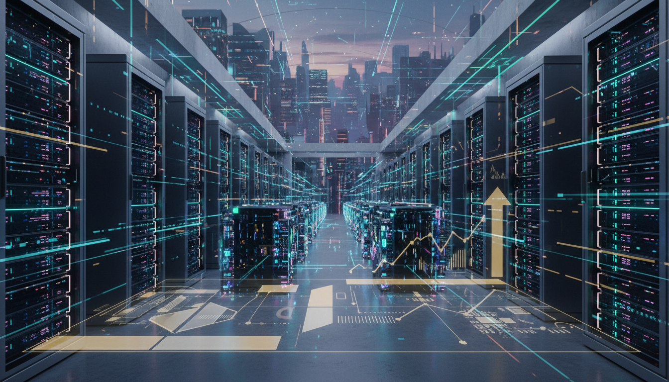 ภาพศูนย์ข้อมูล AI ของ Core Scientific แสดงการลงทุนในเทคโนโลยีและคอมพิวเตอร์เพื่อรองรับการเติบโต