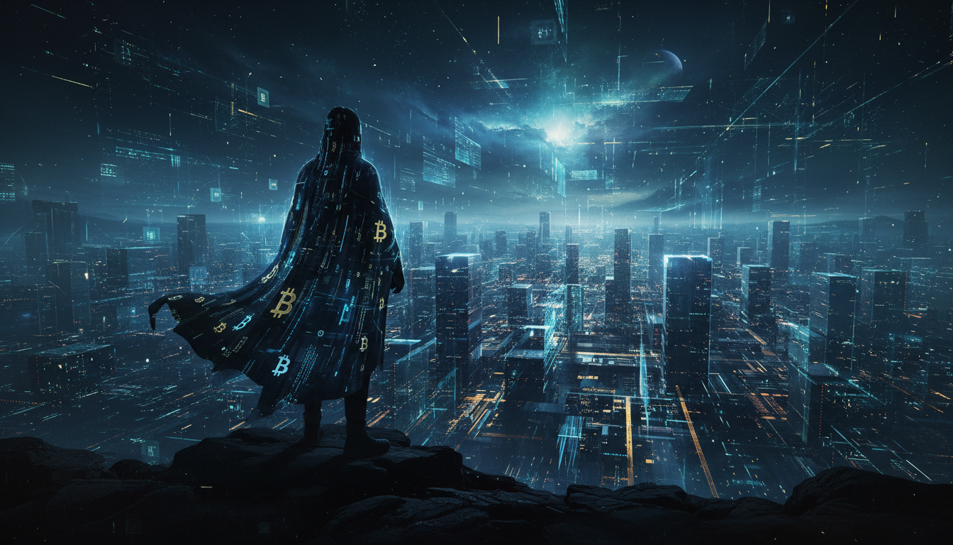 รูปภาพเชิงสัญลักษณ์ของการตามล่าซาโตชิ นากาโมโตะ ผู้สร้าง Bitcoin ที่ยังคงเป็นปริศนา