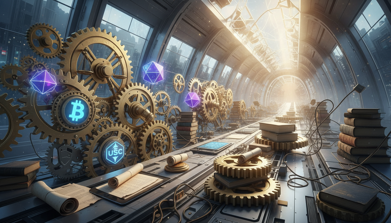 ภาพแนวคิดการผ่านกฎหมายคริปโต Clarity Act ในวุฒิสภาสหรัฐฯ แสดงถึงความหวังและความซับซ้อนของกระบวนการ