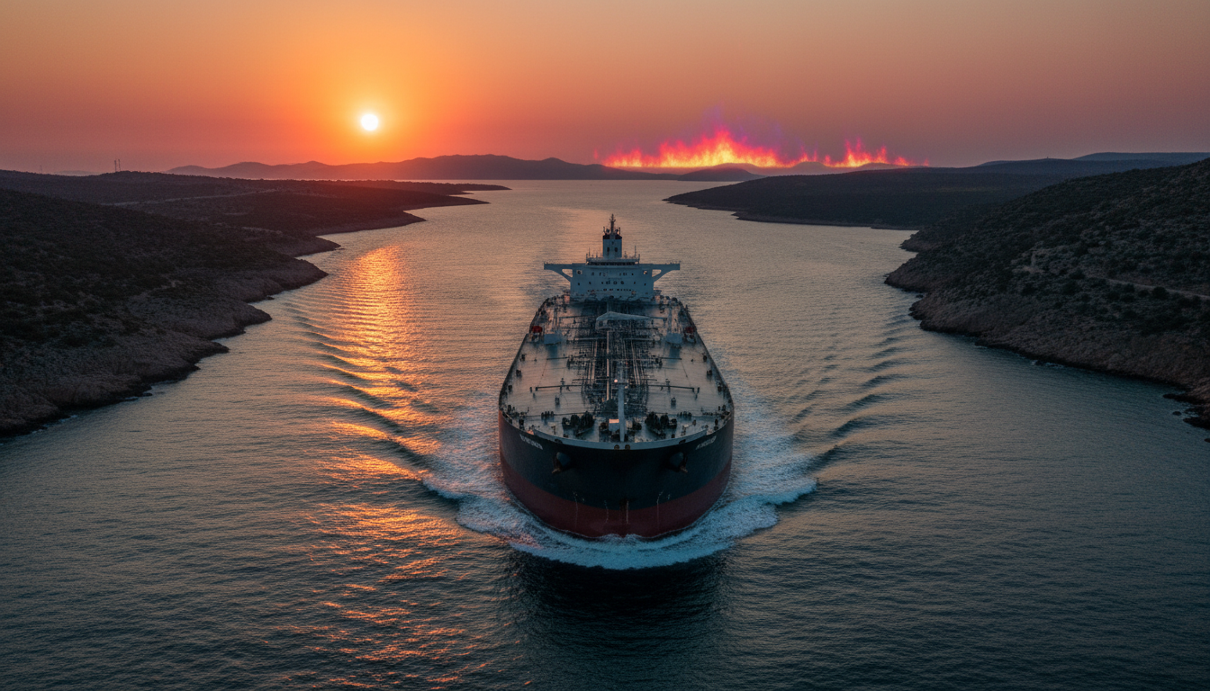 เรือบรรทุกน้ำมันขนาดใหญ่แล่นผ่านช่องแคบฮอร์มุซ ท่ามกลางความตึงเครียดระหว่างสหรัฐฯ-อิหร่าน สะท้อนผลงานโดดเด่นของ BWET ETF