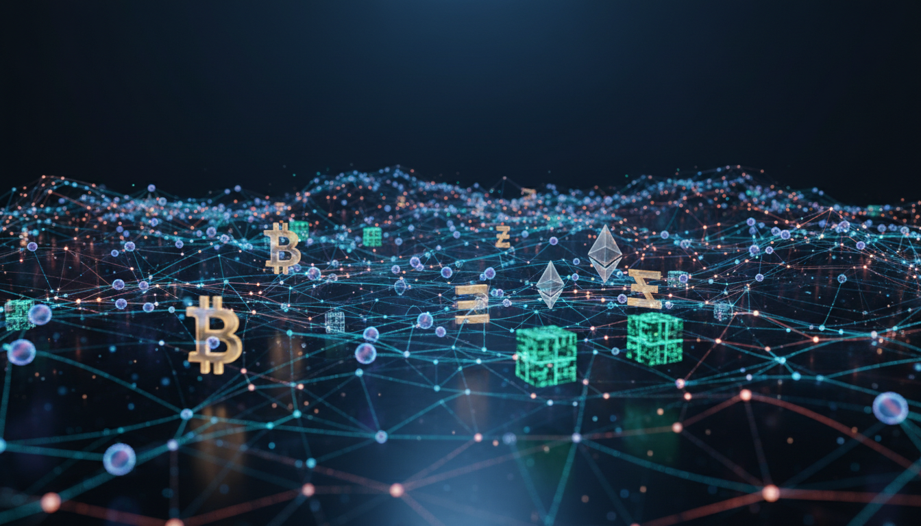 ภาพแสดงการทำงานของ AI Agents กับการชำระเงินคริปโตและบล็อกเชน