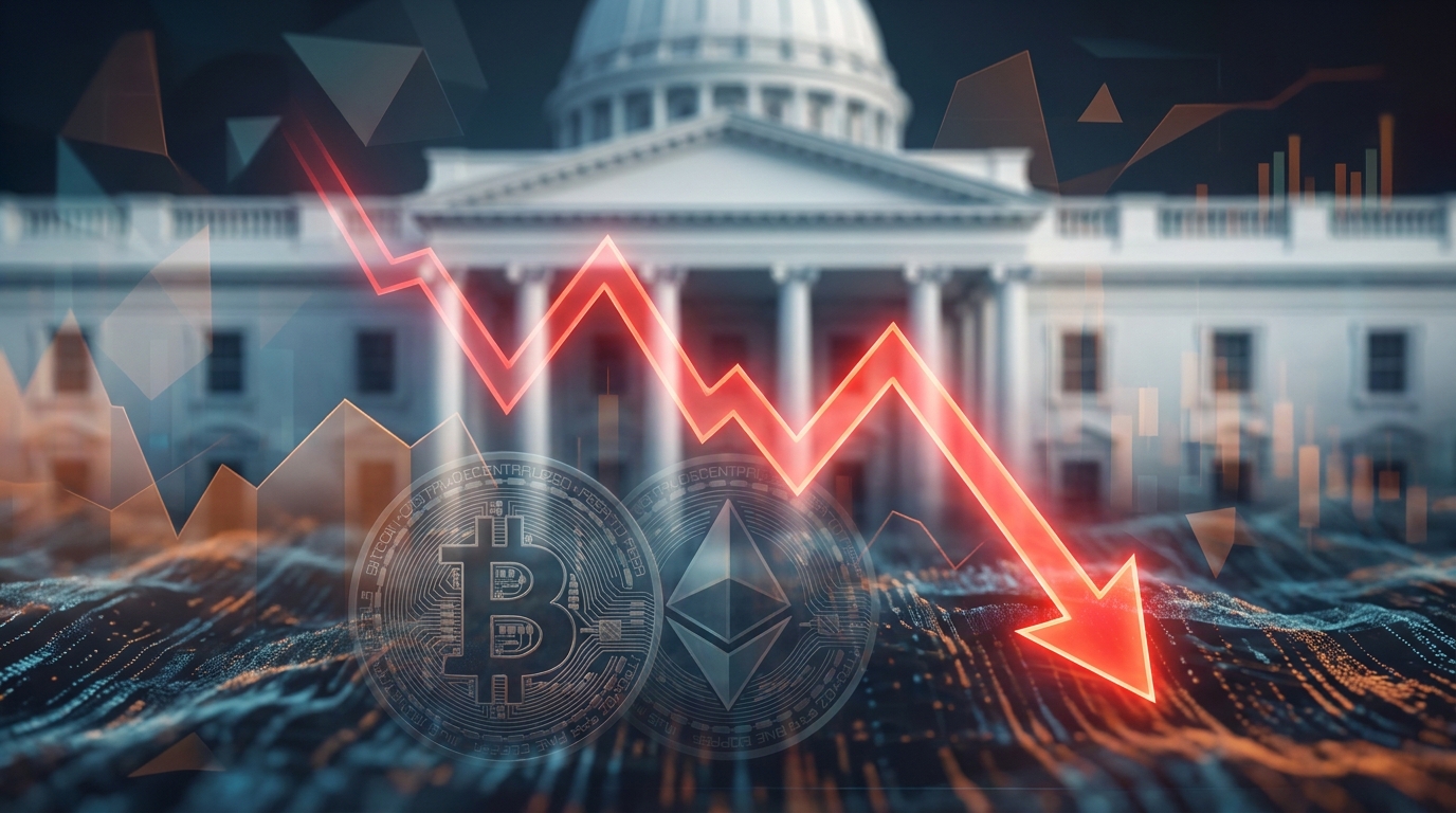 กราฟราคา TRUMP memecoin ดิ่งลงอย่างรุนแรง หลังเหตุการณ์ยิงใกล้ทำเนียบขาว สะท้อนความผันผวนในตลาดคริปโต