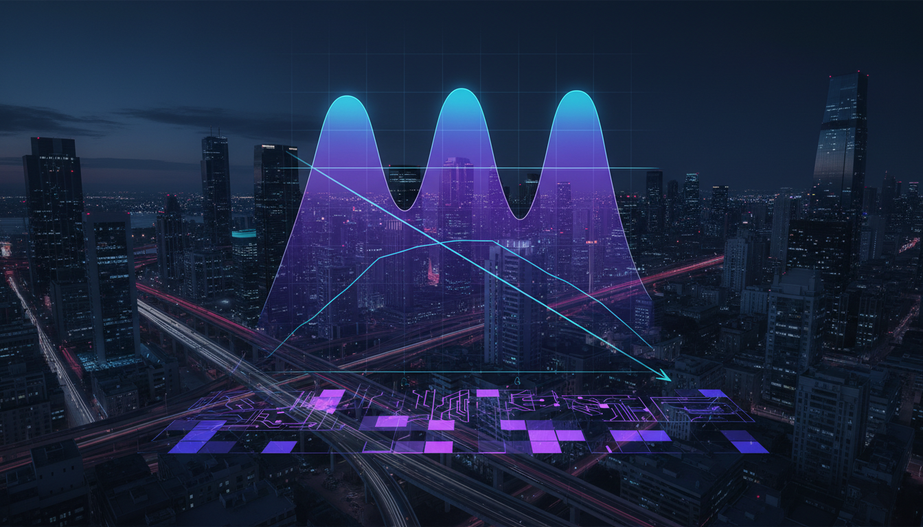 กราฟราคา Ether แสดงรูปแบบ Triple Top ที่ระดับ 2,400 ดอลลาร์ พร้อมเส้นแนวโน้มขาลง