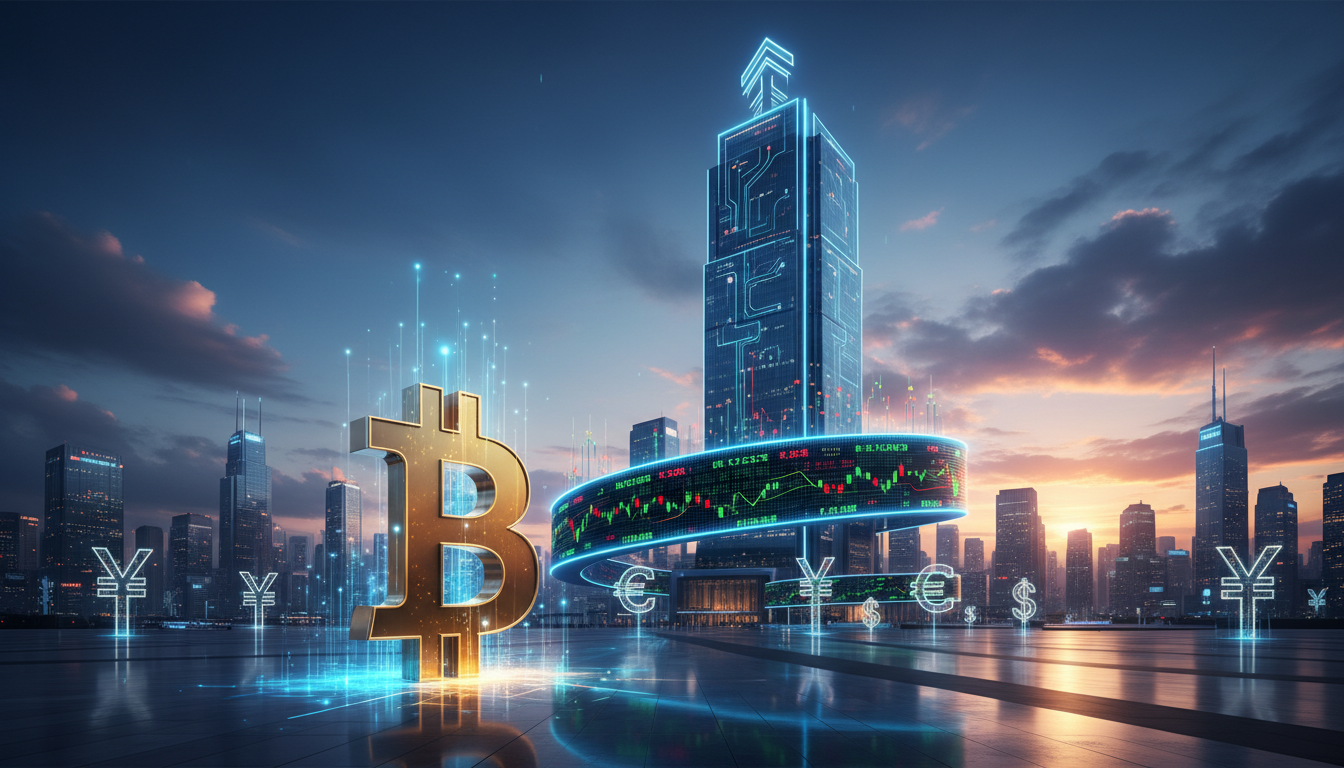 ภาพประกอบการเติบโตของ Bitcoin และการยอมรับจากสถาบันการเงินใน Wall Street