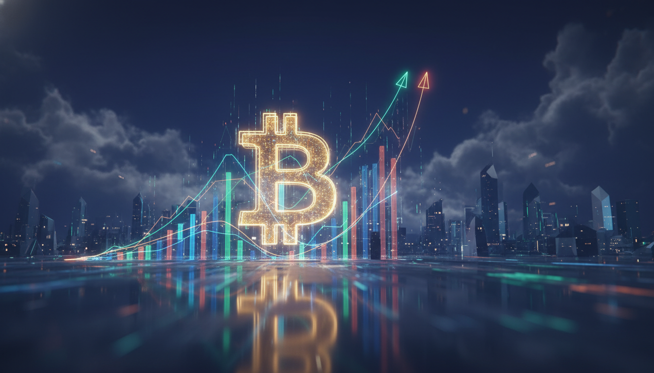 Bitcoin ฟื้นตัวพร้อมกราฟหุ้นเทคโนโลยีที่กำลังพุ่งสูง แสดงถึงความเชื่อมโยงของตลาด