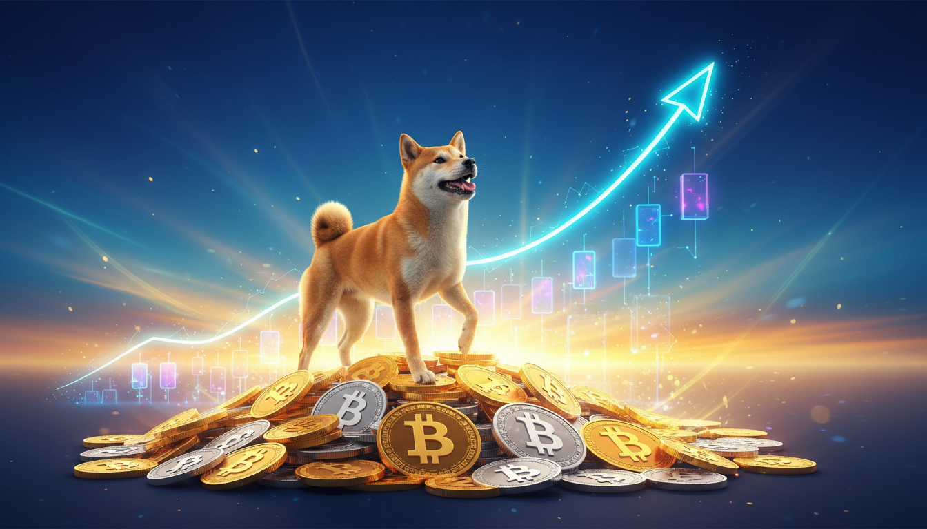 ภาพ Dogecoin กำลังพุ่งขึ้นพร้อมวาฬสะสมเหรียญจำนวนมาก