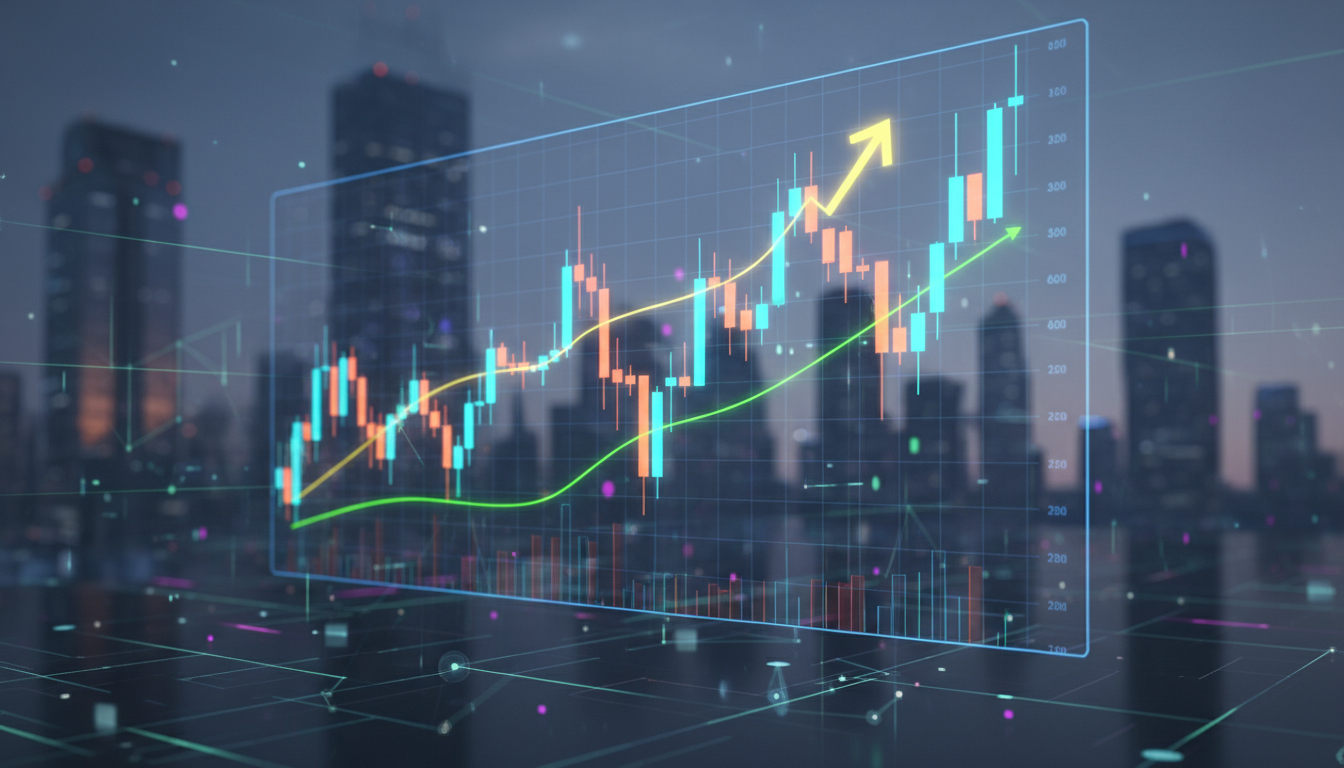 กราฟ Bitcoin Bollinger Bands แสดงสัญญาณ breakout พร้อมแท่งเทียนสีเขียว