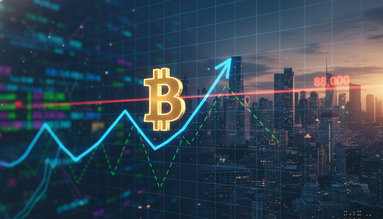 กราฟราคา Bitcoin แสดงแนวรับ $88,000 และสัญญาณยืนยันจุดต่ำสุดของตลาด