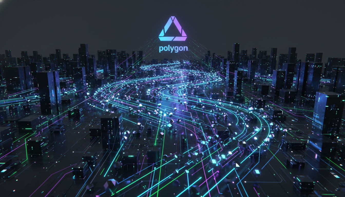 ภาพแสดงเครือข่าย Polygon ที่มีความเร็วบล็อก 1.75 วินาที สำหรับการชำระเงินคริปโตที่รวดเร็ว