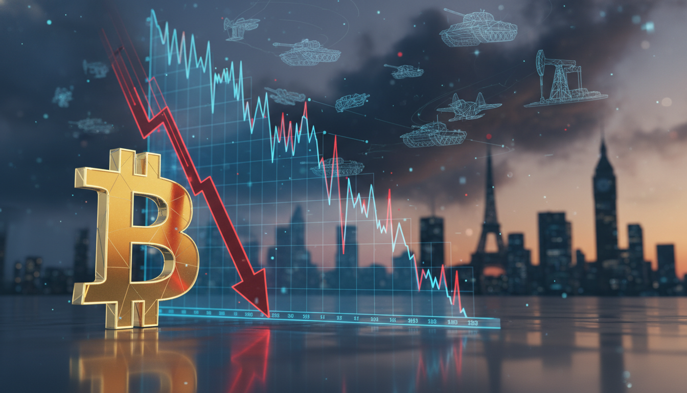 กราฟ Bitcoin ร่วงลงพร้อมสัญญาณอัตรา Funding ติดลบในตลาดคริปโตฟิวเจอร์ส