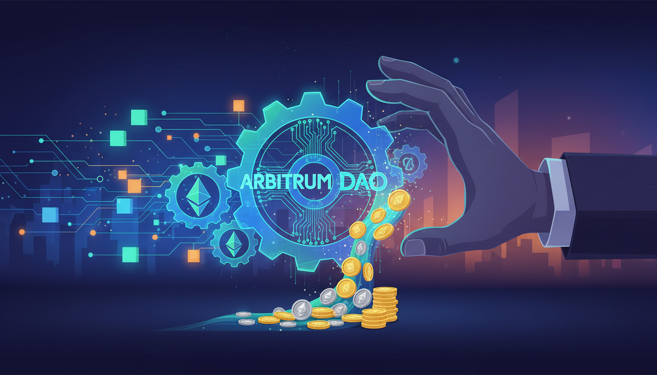 รูปภาพแสดงกลไก Arbitrum DAO ตัดสินใจปลดล็อก ETH มูลค่า 71 ล้านดอลลาร์ ท่ามกลางการแทรกแซงทางกฎหมายจากสหรัฐฯ