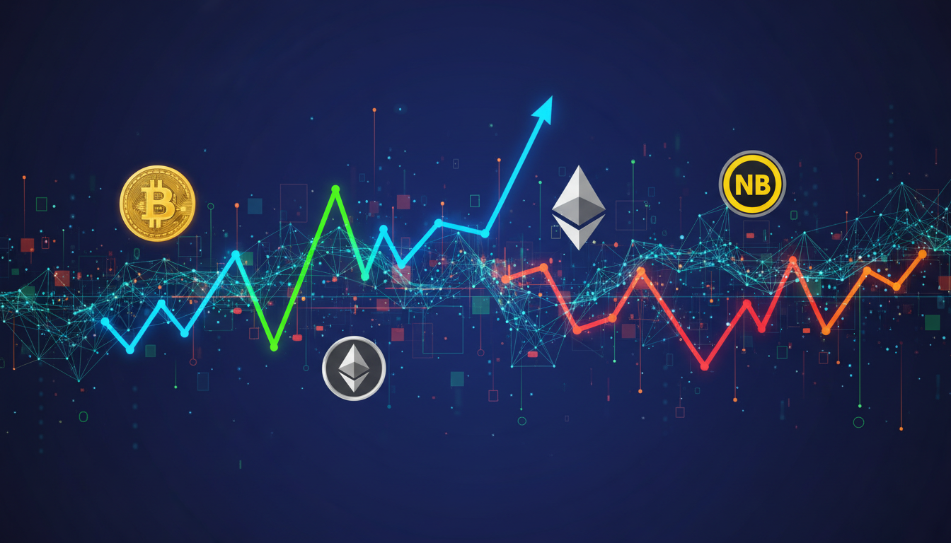 กราฟคาดการณ์ราคาคริปโต Bitcoin และ Ethereum แสดงแนวโน้มและแนวต้านสำคัญในตลาดดิจิทัล